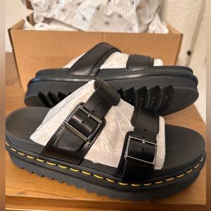 Dr Marten Myles Brando Leather Buckle Slide